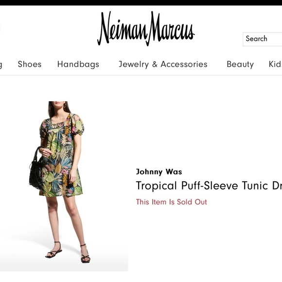Johnny Was Tropical Puff Sleeve Dress - Picture 2 of 16